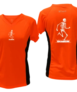 RUseeN Reflective Apparel Women's Short Sleeve Women's Reflective Short Sleeve Shirt - Skeleton