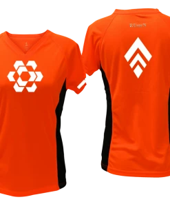 RUseeN Reflective Apparel Women's Reflective Short Sleeve Shirt - Diamond Hexagon Combo Women's Short Sleeve