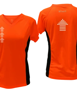 RUseeN Reflective Apparel Women's Reflective Short Sleeve Shirt - Dotted Arrows Women's Short Sleeve