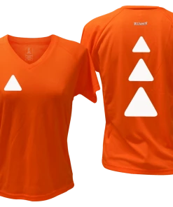 RUseeN Reflective Apparel Women's Short Sleeve Women's Reflective Short Sleeve Shirt - Triangles