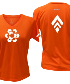 RUseeN Reflective Apparel Women's Reflective Short Sleeve Shirt - Diamond Hexagon Combo Women's Short Sleeve