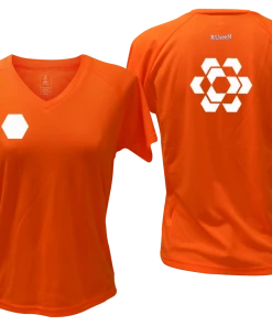 RUseeN Reflective Apparel Women's Reflective Short Sleeve Shirt - Fractured Hexagon
