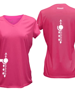 RUseeN Reflective Apparel Women's Short Sleeve Women's Reflective Short Sleeve Shirt - Paths