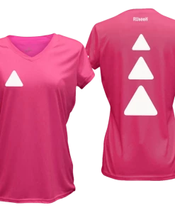 RUseeN Reflective Apparel Women's Short Sleeve Women's Reflective Short Sleeve Shirt - Triangles