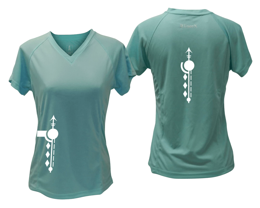 RUseeN Reflective Apparel Women's Short Sleeve Women's Reflective Short Sleeve Shirt - Paths