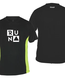 RUseeN Reflective Apparel Men's Reflective Short Sleeve Shirt - RUN Squared Men's Short Sleeve