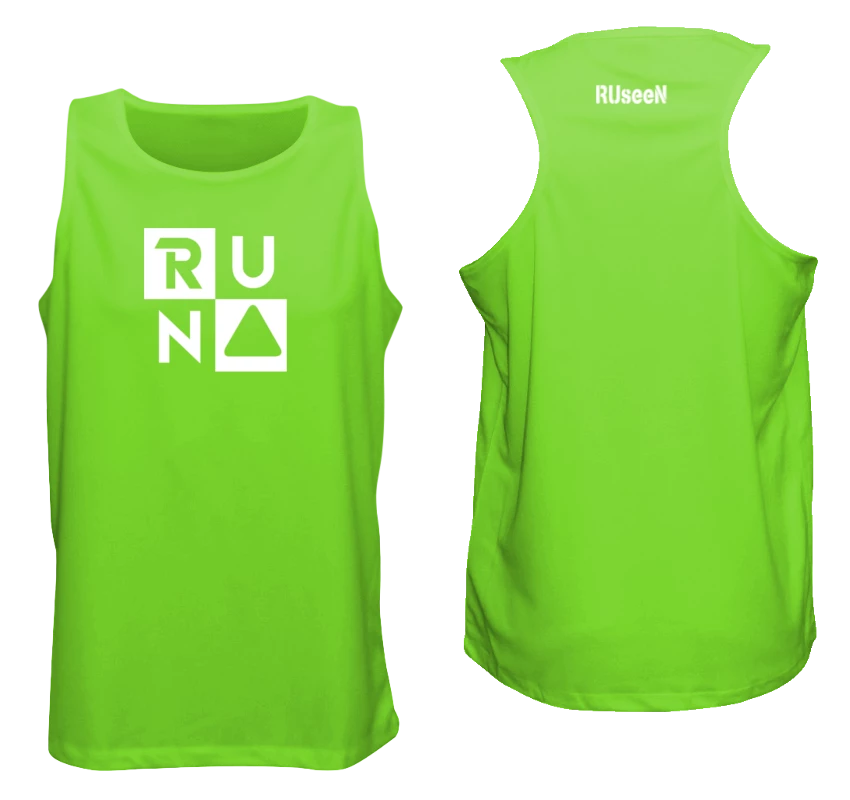 RUseeN Reflective Apparel Men's Reflective Tank - RUN Squared Men's Tank Tops