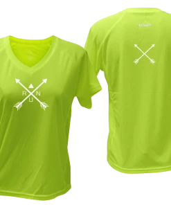 RUseeN Reflective Apparel Women's Reflective Short Sleeve Shirt - Crossed Arrows Women's Short Sleeve