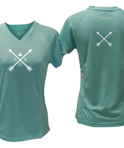 RUseeN Reflective Apparel Women's Reflective Short Sleeve Shirt - Crossed Arrows Women's Short Sleeve