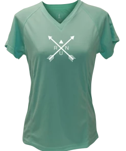 RUseeN Reflective Apparel Women's Reflective Short Sleeve Shirt - Crossed Arrows Women's Short Sleeve
