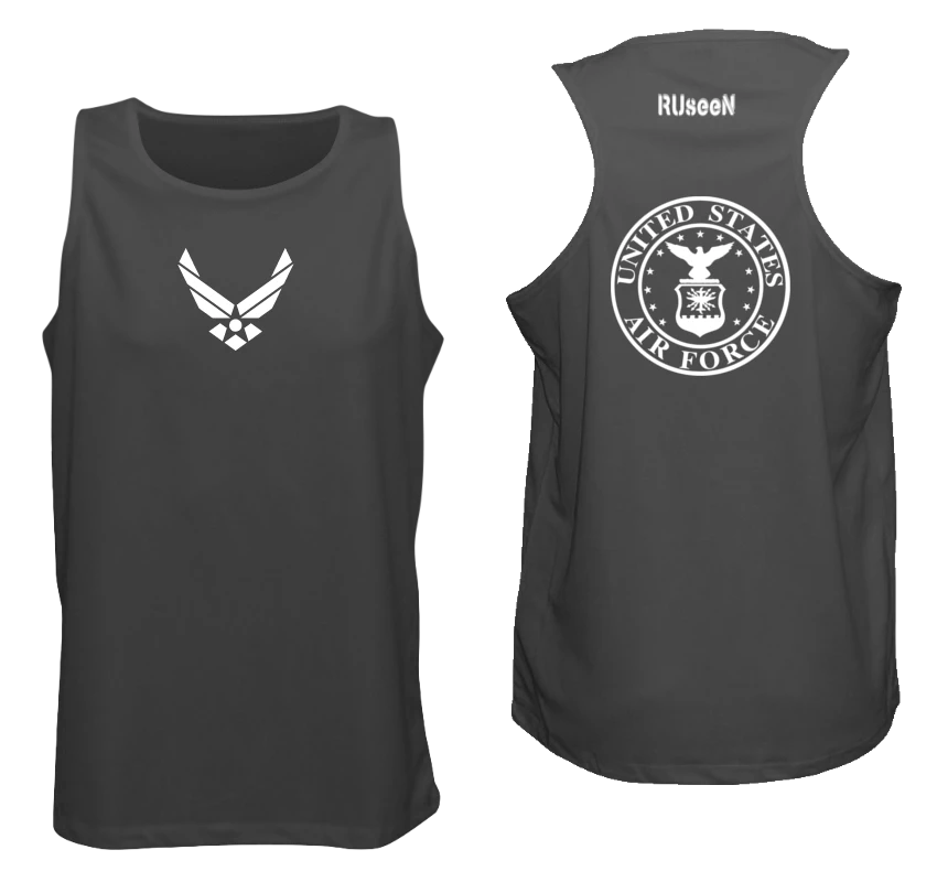RUseeN Reflective Apparel Men's Reflective Tank Top - USAF