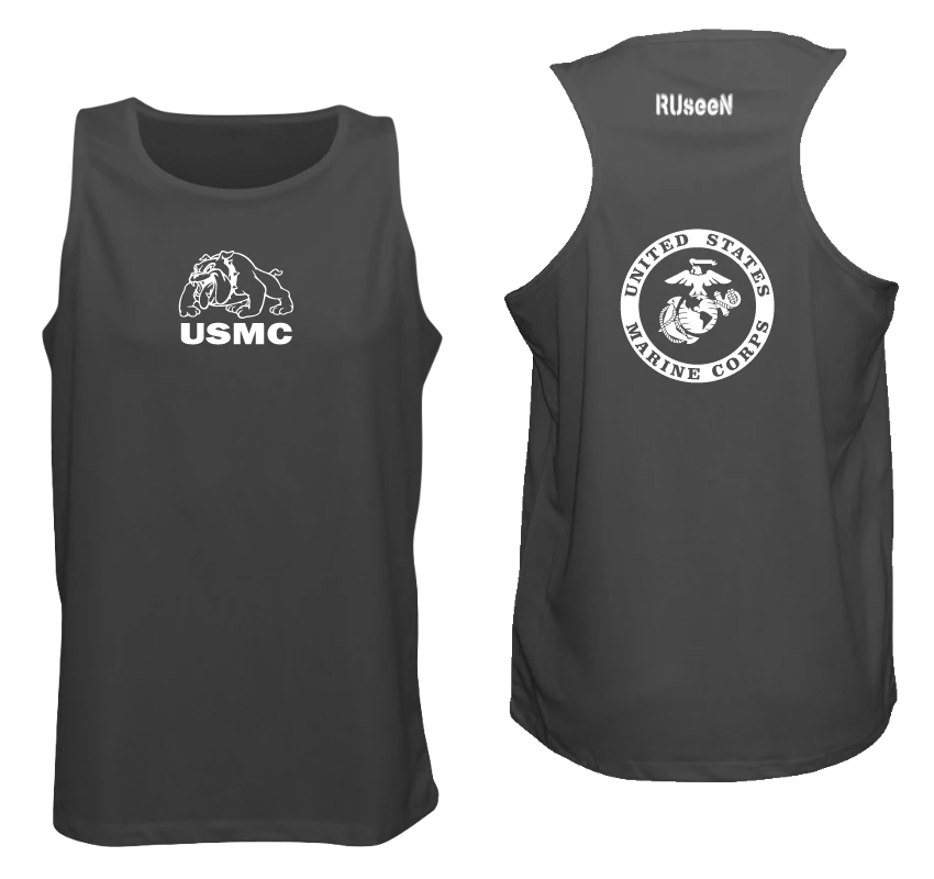 RUseeN Reflective Apparel Men's Reflective Tank Top - USMC Men's Tank Tops