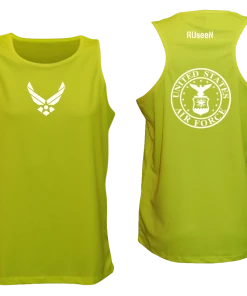 RUseeN Reflective Apparel Men's Reflective Tank Top - USAF