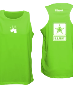 RUseeN Reflective Apparel Men's Tank Tops Men's Reflective Tank Top - US Army