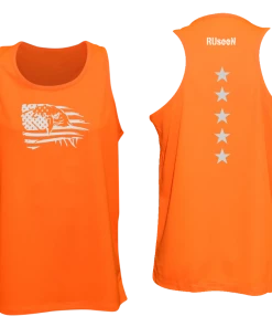 RUseeN Reflective Apparel Men's Reflective Tank Top - Eagle Flag