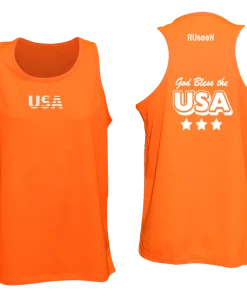 RUseeN Reflective Apparel Men's Reflective Tank Top - God Bless The USA Men's Tank Tops