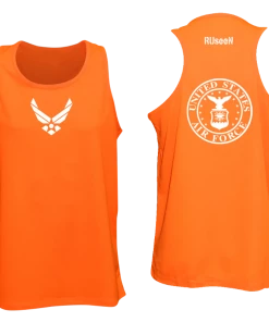 RUseeN Reflective Apparel Men's Reflective Tank Top - USAF