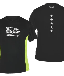 RUseeN Reflective Apparel Men's Short Sleeve Men's Reflective Short Sleeve Shirt - Eagle Flag