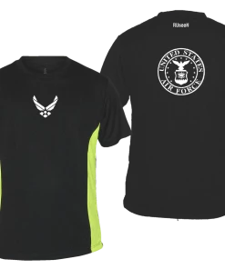 RUseeN Reflective Apparel Men's Reflective Short Sleeve Shirt - USAF
