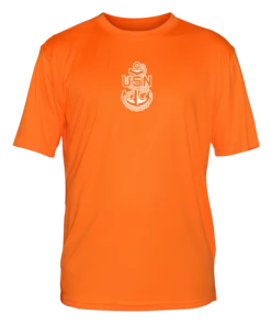 RUseeN Reflective Apparel Men's Reflective Short Sleeve Shirt - US Navy (Chief)