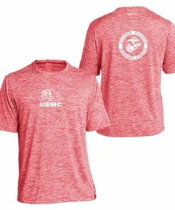 RUseeN Reflective Apparel Men's Short Sleeve Men's Reflective Short Sleeve Shirt - USMC