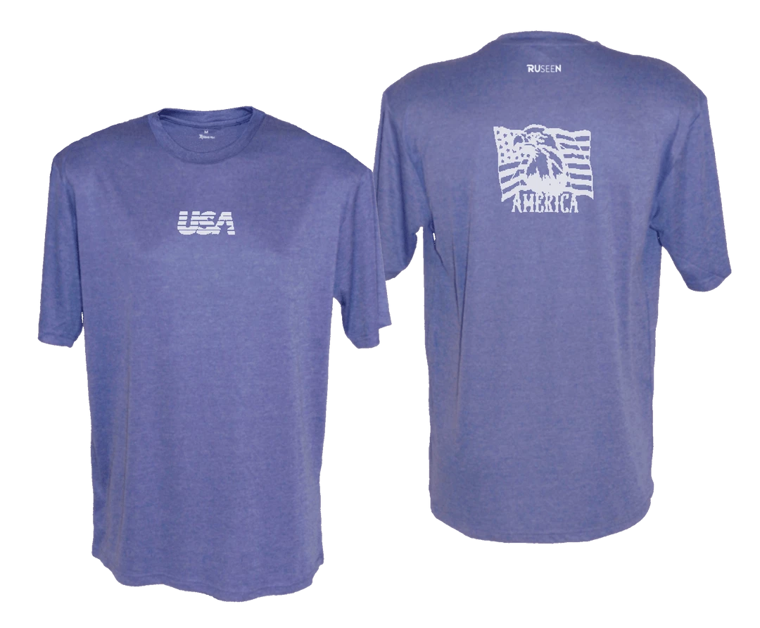 RUseeN Reflective Apparel Men's Reflective Short Sleeve Shirt - America