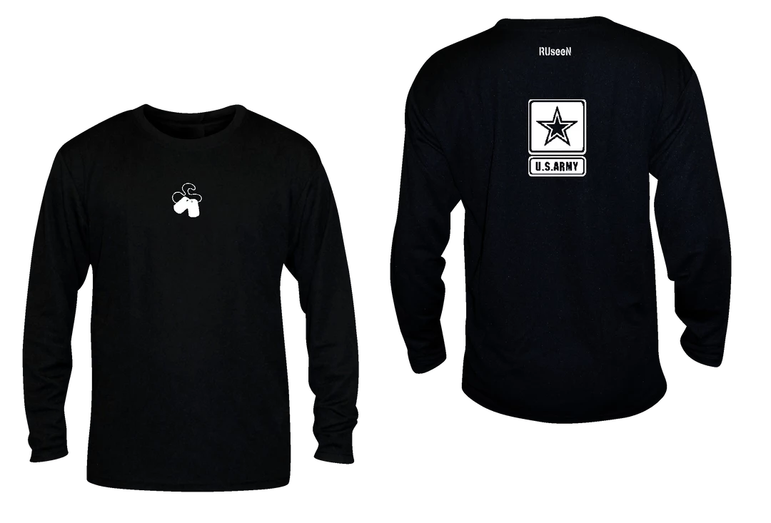 RUseeN Reflective Apparel Unisex Reflective Long Sleeve Shirt - US Army