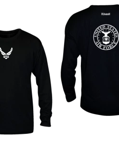 RUseeN Reflective Apparel Unisex Reflective Long Sleeve Shirt - USAF Men's Long Sleeve