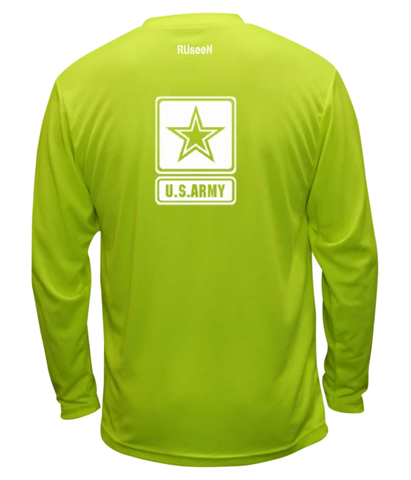 RUseeN Reflective Apparel Unisex Reflective Long Sleeve Shirt - US Army