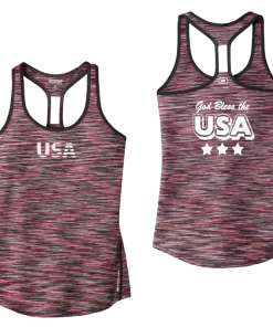 RUseeN Reflective Apparel Women's Reflective Tank Top - God Bless The USA Women's Tank Tops