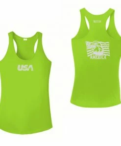 RUseeN Reflective Apparel Women's Tank Tops Women's Reflective Tank Top - America