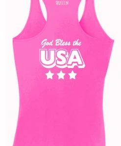 RUseeN Reflective Apparel Women's Reflective Tank Top - God Bless The USA Women's Tank Tops
