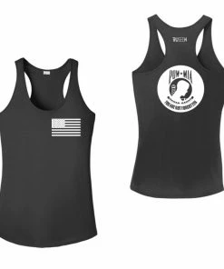 RUseeN Reflective Apparel Women's Reflective Tank Top - POWMIA Women's Tank Tops