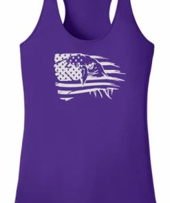 RUseeN Reflective Apparel Women's Reflective Tank Top - Eagle Flag