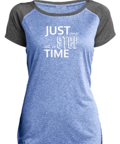 RUseeN Reflective Apparel Women's Short Sleeve Women's Reflective Short Sleeve Shirt - Just One Step At A Time