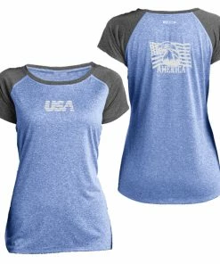 RUseeN Reflective Apparel Women's Short Sleeve Women's Reflective Short Sleeve Shirt - America