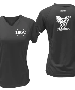 RUseeN Reflective Apparel Women's Short Sleeve Women's Reflective Short Sleeve Shirt - In God We Trust