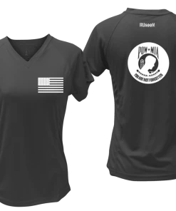 RUseeN Reflective Apparel Women's Reflective Short Sleeve Shirt - POWMIA