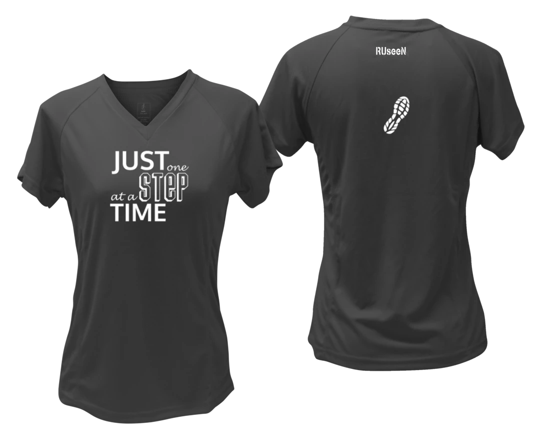 RUseeN Reflective Apparel Women's Short Sleeve Women's Reflective Short Sleeve Shirt - Just One Step At A Time