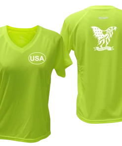 RUseeN Reflective Apparel Women's Short Sleeve Women's Reflective Short Sleeve Shirt - In God We Trust