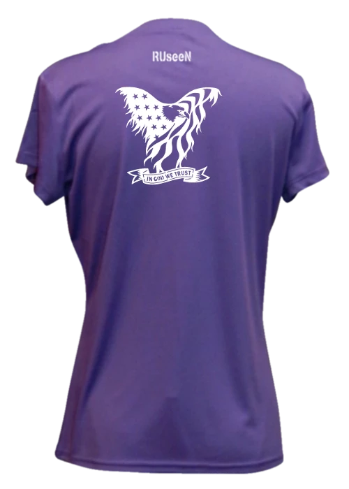 RUseeN Reflective Apparel Women's Short Sleeve Women's Reflective Short Sleeve Shirt - In God We Trust