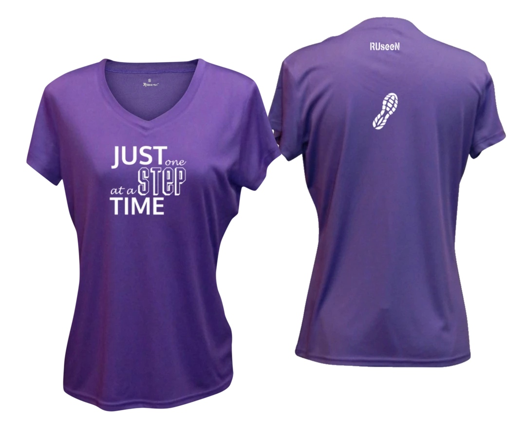 RUseeN Reflective Apparel Women's Short Sleeve Women's Reflective Short Sleeve Shirt - Just One Step At A Time