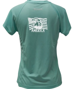 RUseeN Reflective Apparel Women's Short Sleeve Women's Reflective Short Sleeve Shirt - America