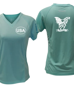 RUseeN Reflective Apparel Women's Short Sleeve Women's Reflective Short Sleeve Shirt - In God We Trust