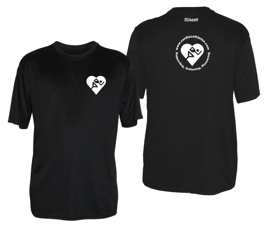 RUSEEN Reflective Apparel LLC Men's Cardiac Athletes .Org Short Sleeve Shirt - Reflective Or Red Logos Clubs