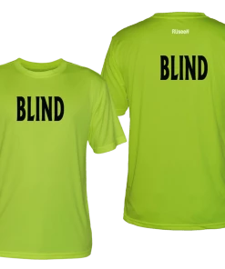 RUSEEN Reflective Apparel LLC Men's BLIND Short Sleeve Shirt - Reflective Or Black Text