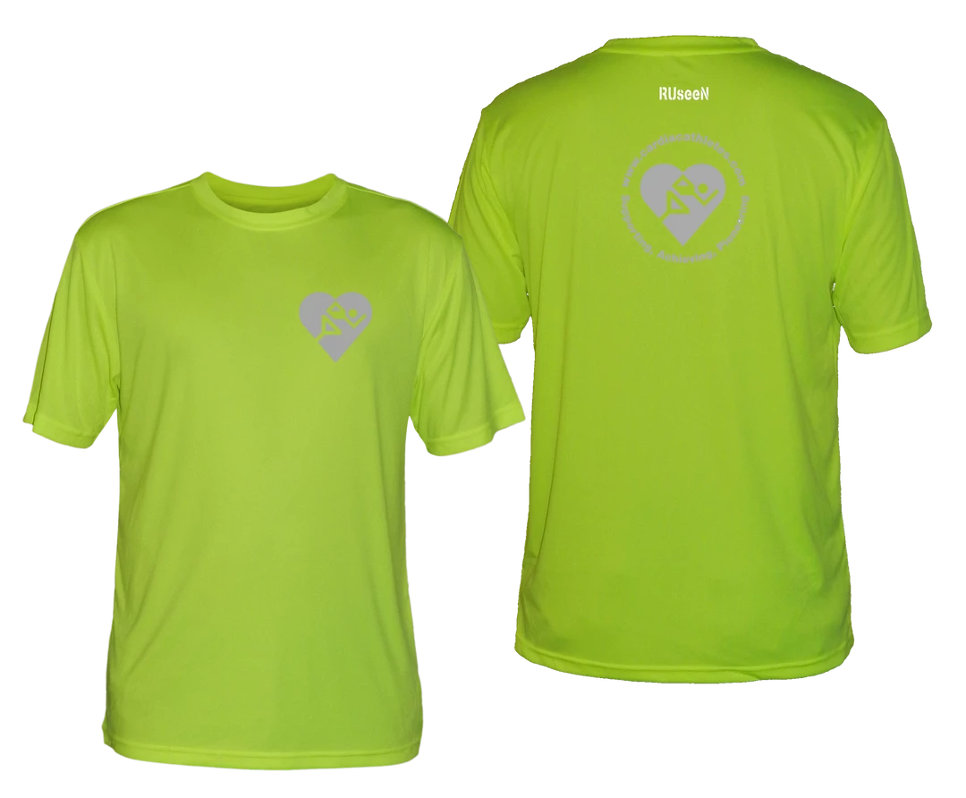 RUSEEN Reflective Apparel LLC Men's Cardiac Athletes .Org Short Sleeve Shirt - Reflective Or Red Logos Clubs