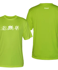 RUSEEN Reflective Apparel LLC Blind / Visually Impaired Collection Men's Visually Impaired Triathlete With Optional Back Design