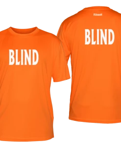 RUSEEN Reflective Apparel LLC Men's BLIND Short Sleeve Shirt - Reflective Or Black Text