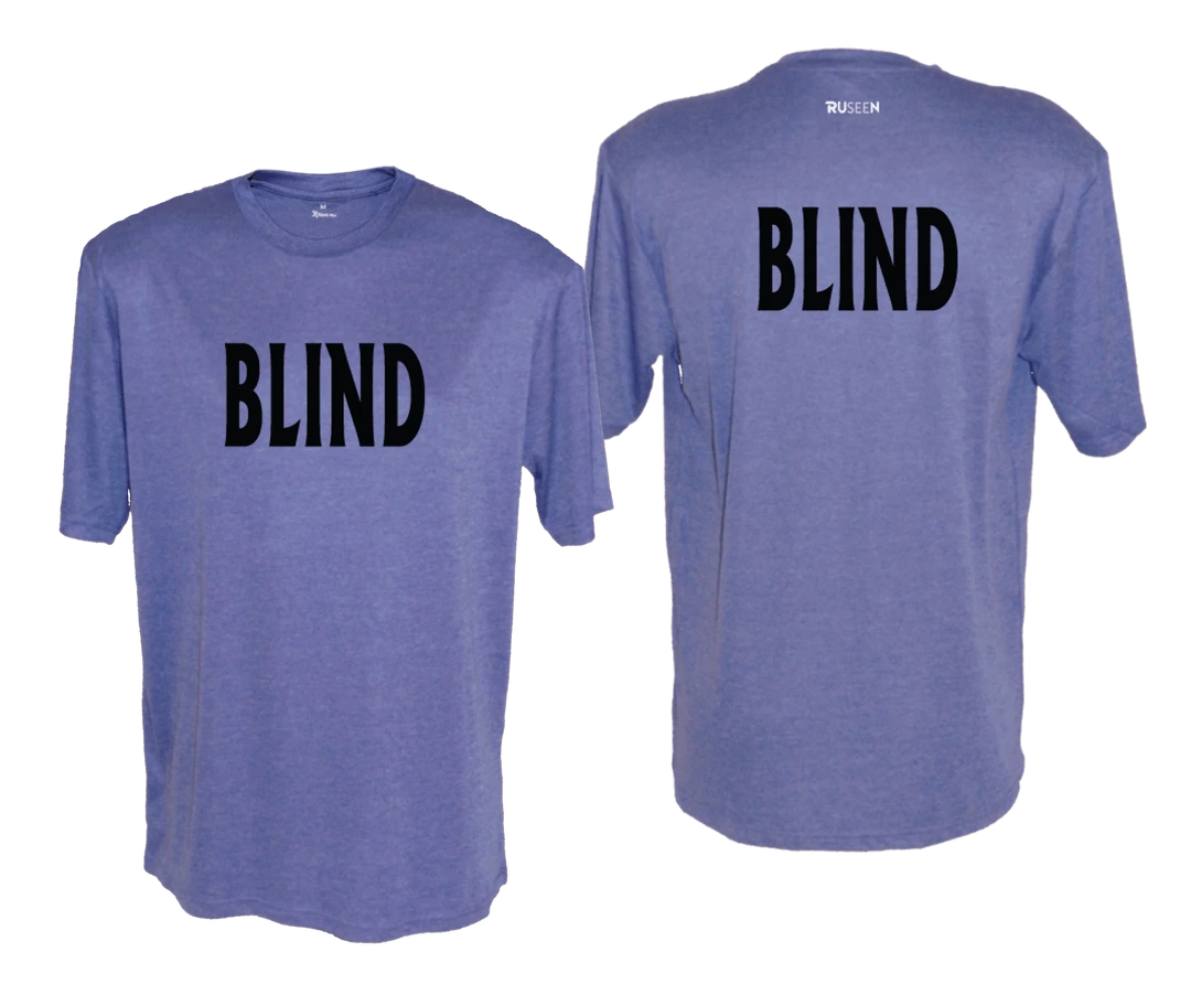 RUSEEN Reflective Apparel LLC Men's BLIND Short Sleeve Shirt - Reflective Or Black Text